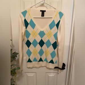 New York & Company, xs, gently worn argyle sweater